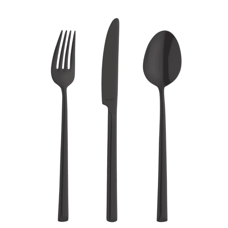 Fourchettes de table Metropole PVD noires (lot de 12) - AMEFA