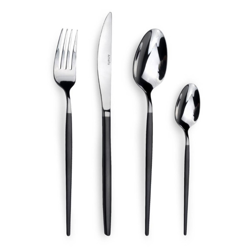 Fourchettes de table noires Soprano (lot de 12) - AMEFA