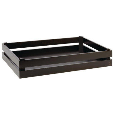 Caisse pour buffet Superbox noire GN 1/1 - 555 x 350 x 105 mm - APS