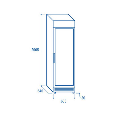Congélateur 300L porte vitrée avec éclairage LED et serrure - TNG 390 CB - Cool Head  au meilleur prix sur Restock CHR