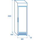 Congélateur 300L porte vitrée avec éclairage LED et serrure - TNG 390 CB - Cool Head  au meilleur prix sur Restock CHR