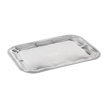 Plateau traiteur semi-jetable chromé - 410 x 310 x 15 mm - APS