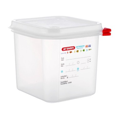 Boîte alimentaire GN 1/6 2,6L (Lot de 4) - 176 x 162 x 150 mm - ARAVEN