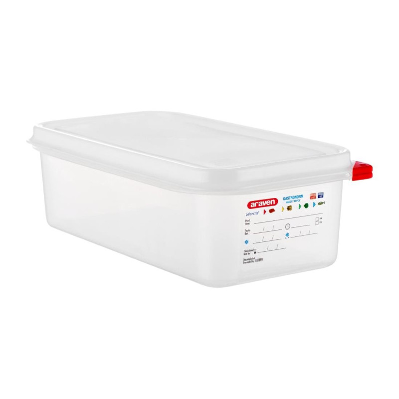 Boîte alimentaire GN1/3 4L (Lot de 4) - 320 x 175 x 100 mm - ARAVEN