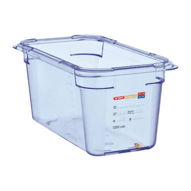 Boîte hermétique bleue en ABS sans BPA GN1/4 150mm - 265 x 162 x 150 mm - ARAVEN