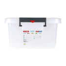 Conteneur alimentaire en polypropylène avec clips de couleur 40L - 530 x 396 x 226 mm - ARAVEN