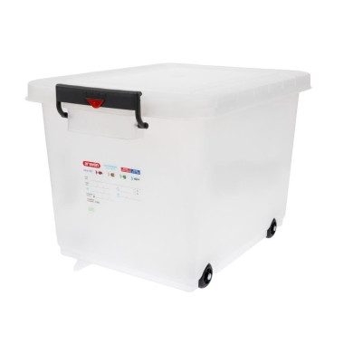 Conteneur alimentaire mobile avec couvercle 50L - 530 x 396 x 379 mm - ARAVEN