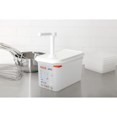 Distributeur de sauce à pompe GN 1/4 - 265 x 162 x 190 mm - ARAVEN