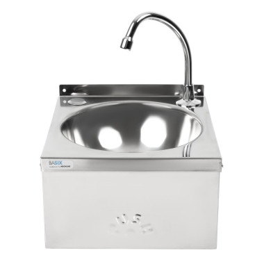 Lave-mains commande fémorale inox - 300 x 320 x 195 mm - BASIX