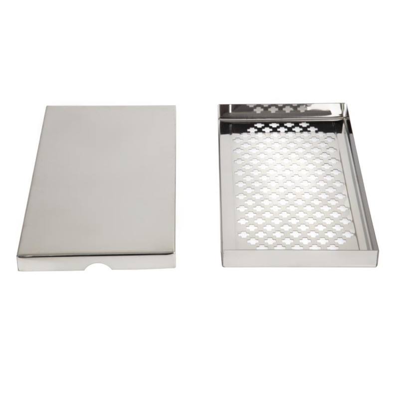Bac récepteur de bar inox - 300 x 150 x 23 mm - BEAUMONT