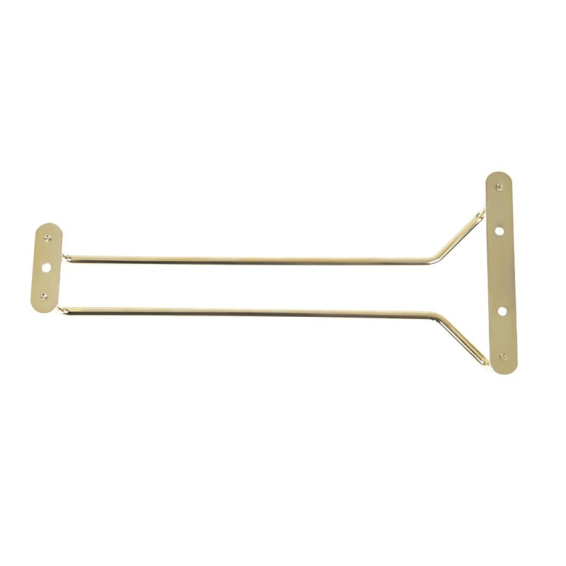 Support verres à pied en laiton poli 255mm - 115 x 255 x 36 mm - BEAUMONT