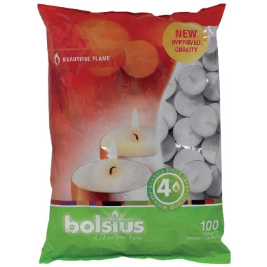 Bougies chauffe plats 4 heures (Lot de 100) - BOLSIUS