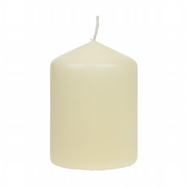 Bougies cylindriques ivoire 80mm (lot de 12) - BOLSIUS