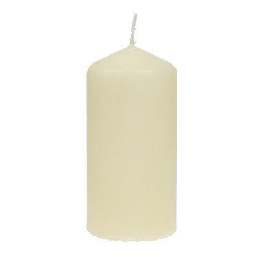 Bougies hautes cylindriques ivoire 120mm (lot de 12) - BOLSIUS