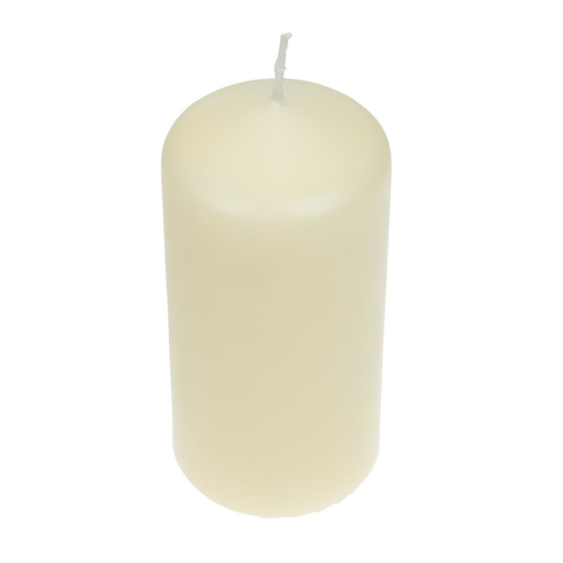 Bougies hautes cylindriques ivoire 120mm (lot de 12) - BOLSIUS