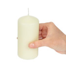 Bougies hautes cylindriques ivoire 120mm (lot de 12) - BOLSIUS