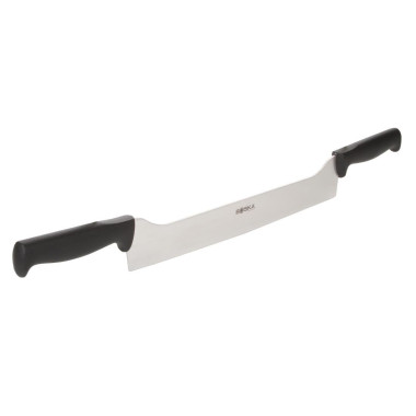 Couteau droit à deux poignées noir 330mm - BOSKA