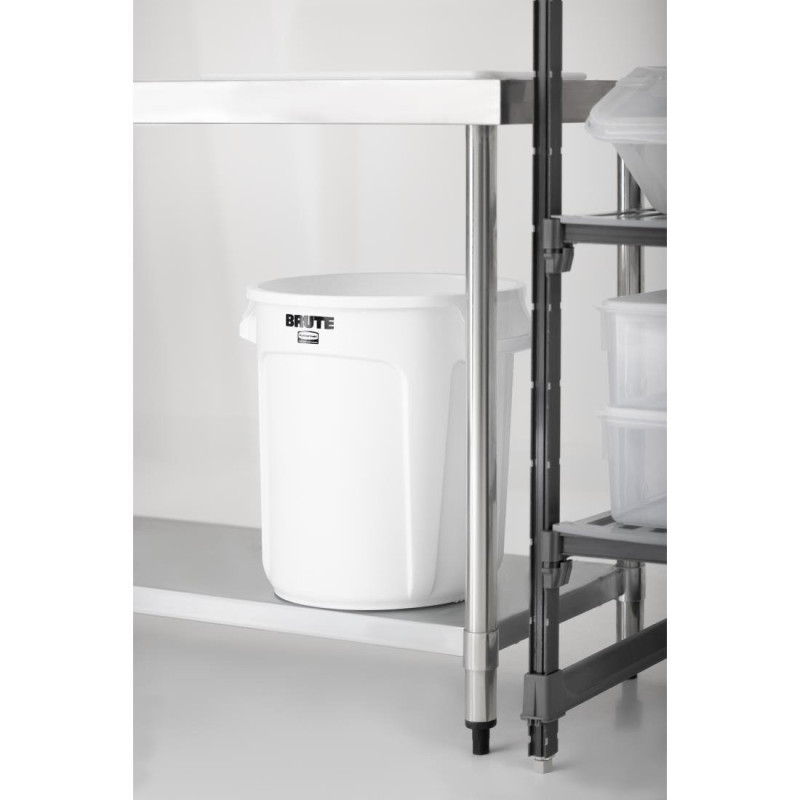 Collecteur Rubbermaid blanc 37,9L - BRUTE