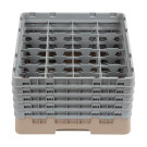 Casier à verres 16 compartiments Camrack beige hauteur max 257mm - 500 x 500 x 308 mm - CAMBRO