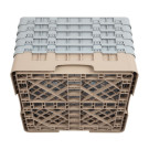 Casier à verres 16 compartiments Camrack beige hauteur max 257mm - 500 x 500 x 308 mm - CAMBRO