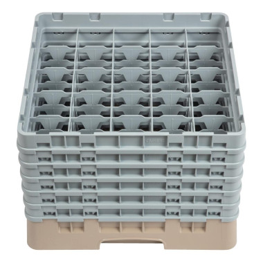 Casier à verres 25 compartiments Camrack beige hauteur max 298mm - 500 x 500 x 349 mm - CAMBRO