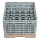 Casier à verres 25 compartiments Camrack beige hauteur max 298mm - 500 x 500 x 349 mm - CAMBRO