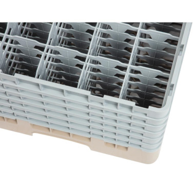 Casier à verres 25 compartiments Camrack beige hauteur max 298mm - 500 x 500 x 349 mm - CAMBRO