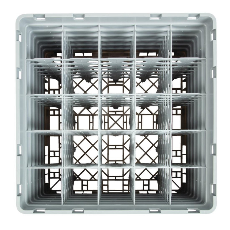 Casier à verres 25 compartiments Camrack beige hauteur max 298mm - 500 x 500 x 349 mm - CAMBRO