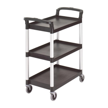 Chariot de service 3 niveaux noir - 835 x 410 x 965 mm - CAMBRO