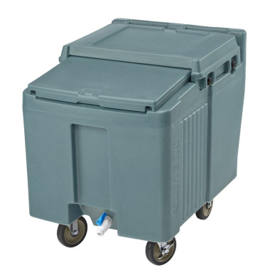 Chariot à glace ICS125L avec couvercle coulissant bleu ardoise - 585 x 800 x 745 mm - CAMBRO