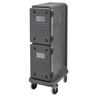 Grand chariot Pro Cart Ultra chaud/chaud 2 portes anthracite - 863 x 556 x 1501 mm - CAMBRO