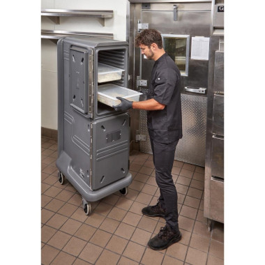 Grand chariot Pro Cart Ultra froid/froid 2 portes anthracite - 863 x 556 x 1501 mm - CAMBRO