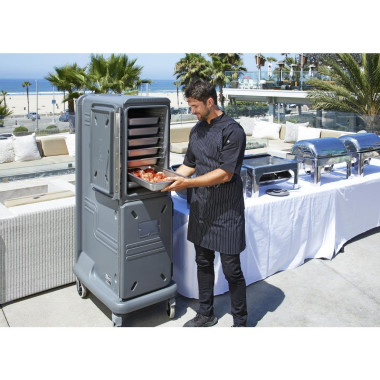 Grand chariot Pro Cart Ultra froid/froid 2 portes anthracite - 863 x 556 x 1501 mm - CAMBRO