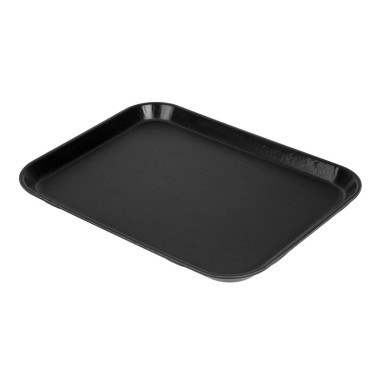Plateau rectangulaire antidérapant en fibre de verre EpicTread noir 350mm - 350 x 270 x 21 mm - CAMBRO