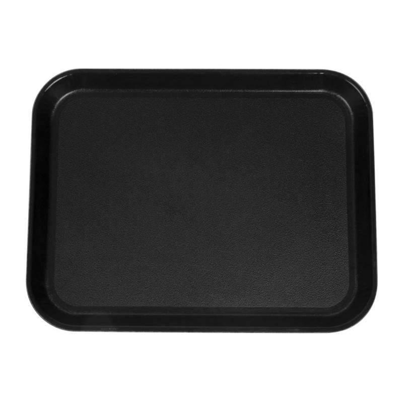 Plateau rectangulaire antidérapant en fibre de verre EpicTread noir 350mm - 350 x 270 x 21 mm - CAMBRO
