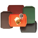 Plateau rectangulaire avec poignées en polypropylène Fast Food rouge 43 cm - 430 x 300 x 15 mm - CAMBRO