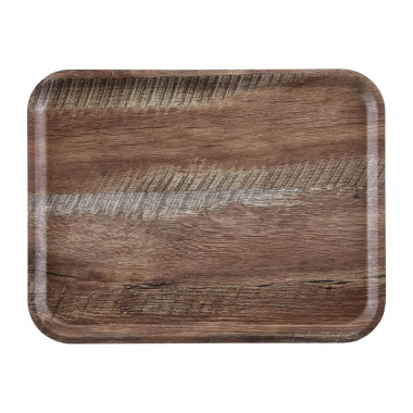 Plateau stratifié surface grainée Madeira chêne foncé 46 cm - 460 x 360 x 14 mm - CAMBRO