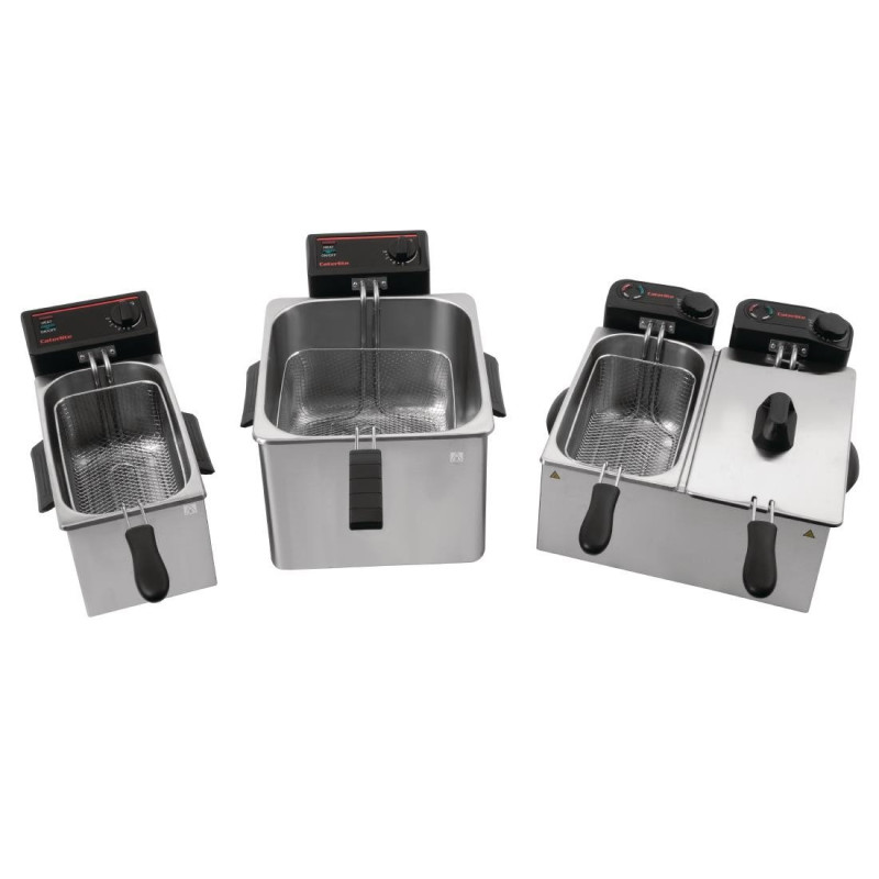 Friteuse de comptoir double peu intensive 2x 3,5L - 415 x 429 x 240 mm - CATERLITE