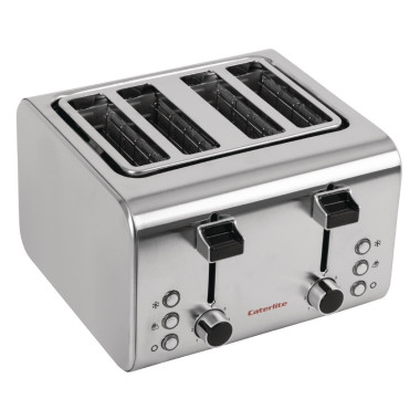 Grille-pain inox 4 tranches - 255 x 270 x 190 mm - CATERLITE