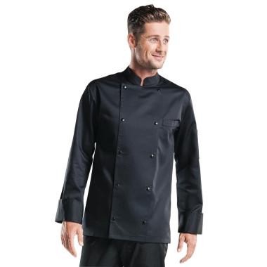Veste de cuisine Roma noire XL - CHAUD DEVANT