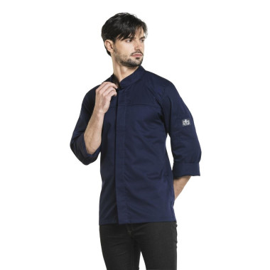 Veste de cuisine Salerno bleue taille XL - 300 x 20 x 400 mm - CHAUD DEVANT