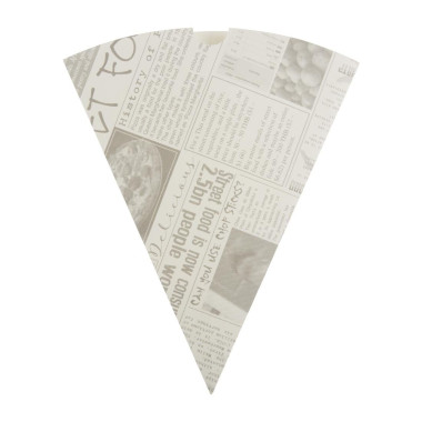Cornets à frites recyclables et biodégradables papier imprimé (Lot de 1000) - COLPAC