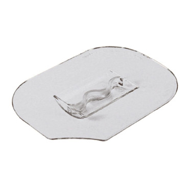 Couvercle transparent en SAN avec encoche pour saladiers 1,1kg - 165 x 130 x 75 mm - DALEBROOK
