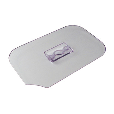 Couvercle transparent en SAN avec encoche pour saladiers 2,2kg - 230 x 260 x 80 mm - DALEBROOK