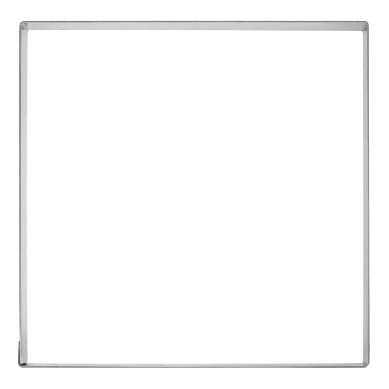 Cercle à tarte carré inox - 200 x 200 x 20 mm - DE BUYER