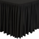 Nappe et juponnage noirs - modèle froncé - 750 x 1820 x 730 mm - DENA