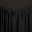 Nappe et juponnage noirs - modèle froncé - 750 x 1820 x 730 mm - DENA