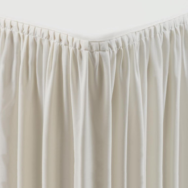 Nappe et juponnage écrus - modèle froncé - 750 x 1820 x 730 mm - DENA