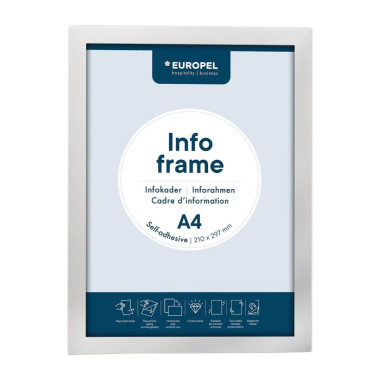 Cadres d'affichage autocollants Europel A4 argent (lot de 2) - DTM PRIMERA