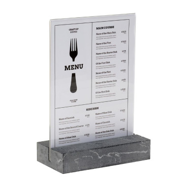 Présentoir de table Europel A5 polystone anthracite - DTM PRIMERA
